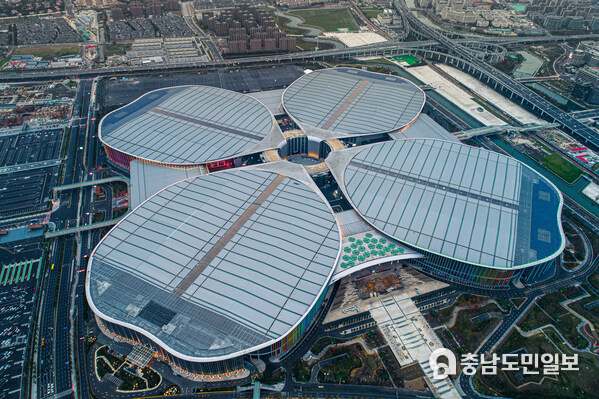 A glimpse of the National Exhibition and Convention Center in Shanghai, the venue of the annual CIIE A glimpse of the National Exhibition and Convention Center in Shanghai, the venue of the annual CIIE
