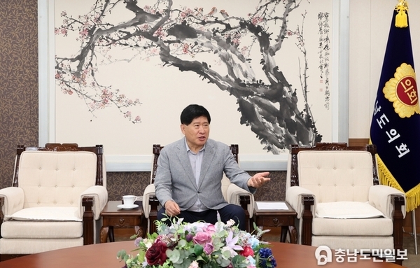 시)전국지역신문협회 충남협의회 충남도의장 홍성현과 간담회