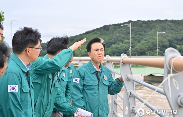 김태흠 지사, 당진·예산 호우 대응 현장 점검