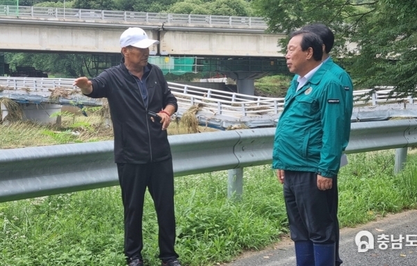 최민호 시장, 집중호우 대응 긴급 현장점검