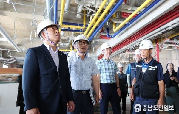 세종교육감 권한 대행 부교육감, 학교 건설현장 방문 점검 첫 행보