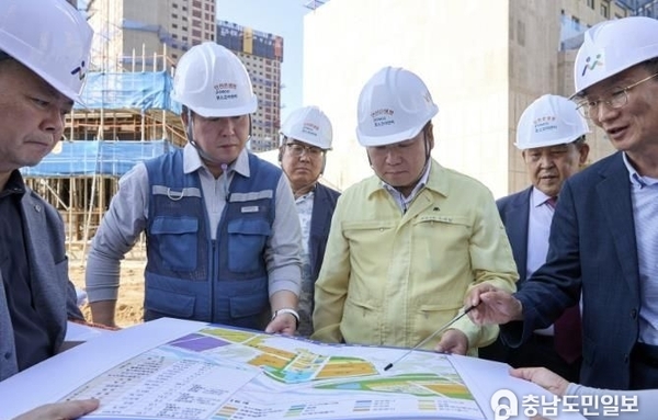 오세현 아산시장, 탕정지구 도시개발사업 현장 점검