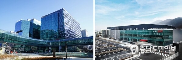판교 오피스 (왼쪽), 음성 공장 셀라 2 (오른쪽)
