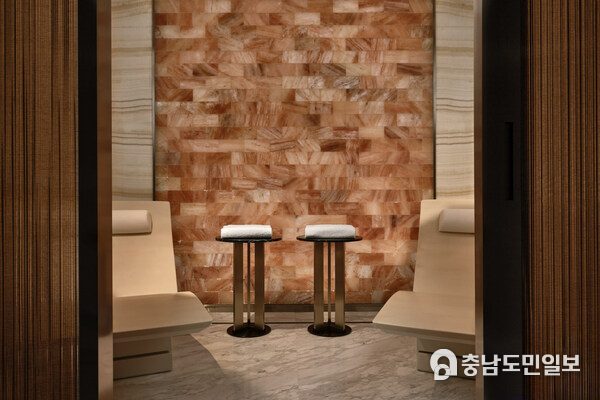 Himalayan salt wall evokes deep rejuvenation