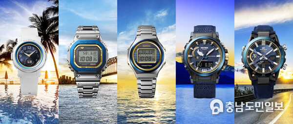 From left: BGA-S290SS, GMW-B5000SS, TRN-50SS, PRW-61SS, and ECB-2000SS