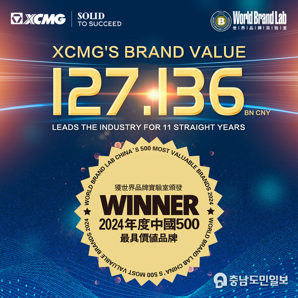 XCMG Machinery Ranks 63rd in China’s Most Valuable Brands 2024, Leads Construction Equipment Industry for 11th Year