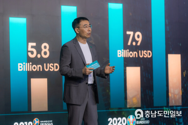 Fisher Yu, President of Hisense Group, delivered the keynote address titled "Beyond Champion, Beyond Glory"