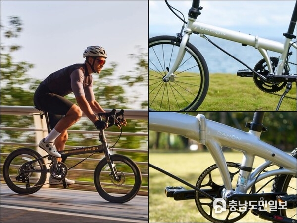 DAHON P18 Ultra Folding Road Bike (Left), DELTECH cable (Upper right), Super Downtube (Lower right)
