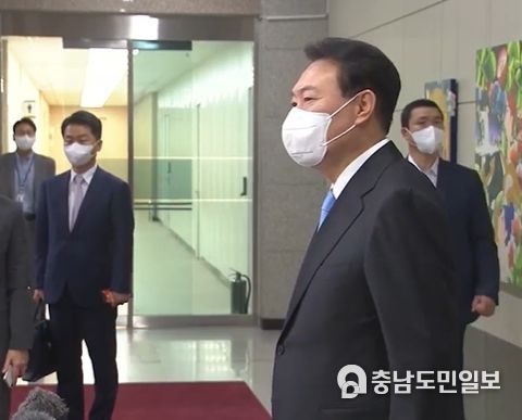 윤 대통령, 휴가 복귀(KTV방송화면 캡춰)