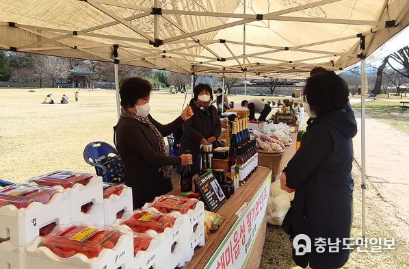 상반기 농특산물 정례 직거래 장터 운영 사진
