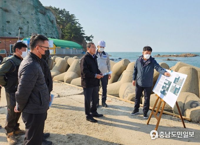 8일 현장 점검 모습(소원면 만리포항).