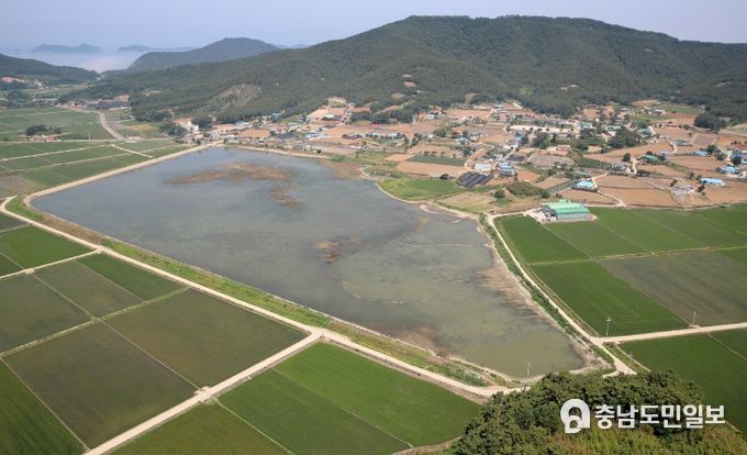 근흥면 죽림저수지 항공사진