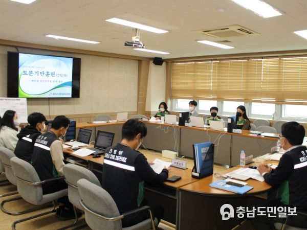 태안교육지원청, 실제상황 가정한 집단감염병 토론훈련 실시