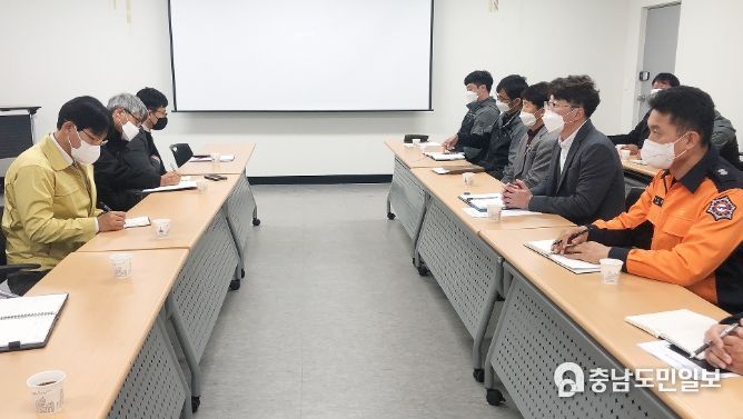 지난 23일 구상 서산시 부시장이 서산화학재난합동방재센터를 방문해 정보공유체계를 확고히 할 것을 요청했다
