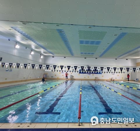 17일, 한솔수영장에서 ‘제1회 특수교육 방과수 수영 페스티벌에 특수교육대상학생들이 참여하고 있다.