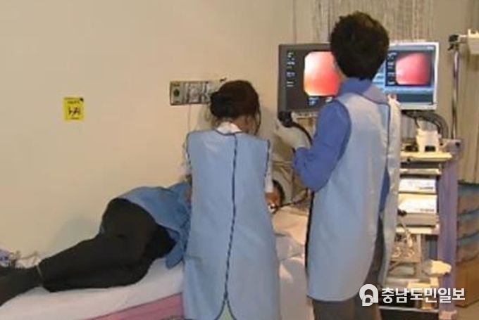 국가 암 검진 장면