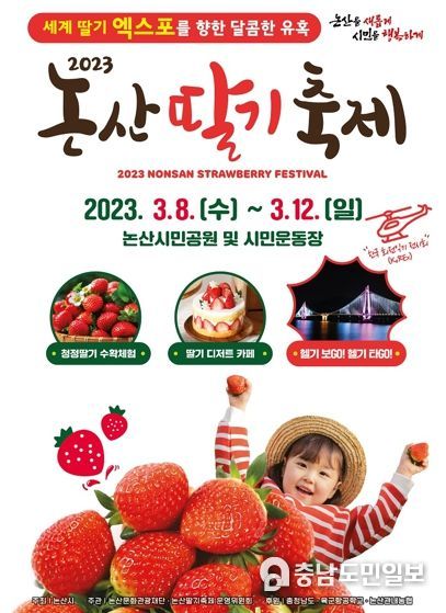 논산딸기축제 포스터