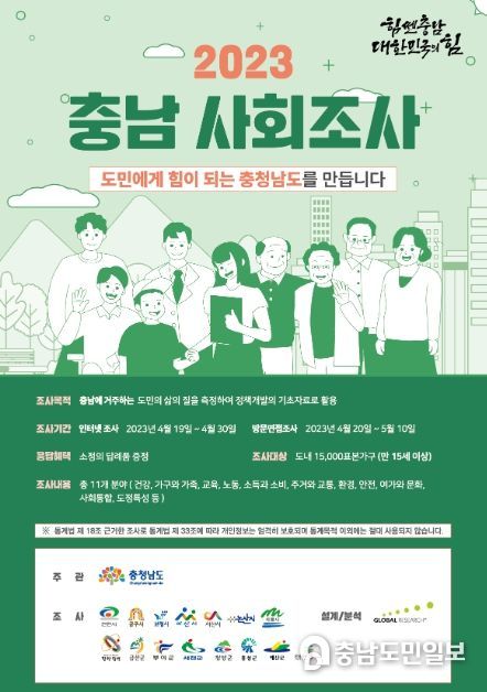2023 충남 사회조사 홍보물