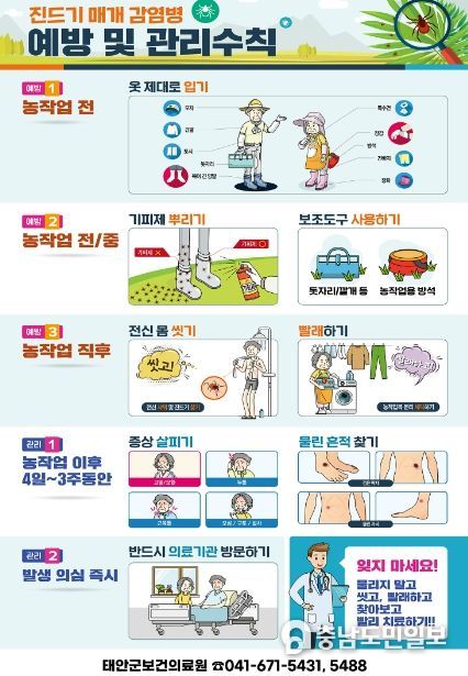 진드기 매개 감염병 예방 홍보 포스터
