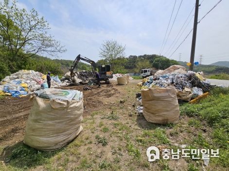 세종시 전동면, 민관합동 영농폐기물 집중수거