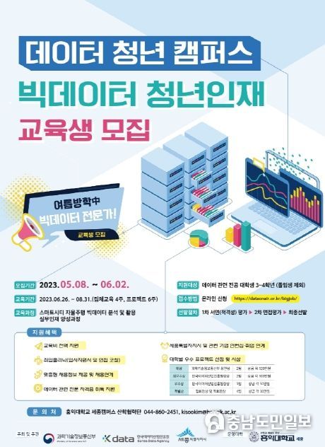 세종시-홍익대 데이터 청년 캠퍼스 인재 양성