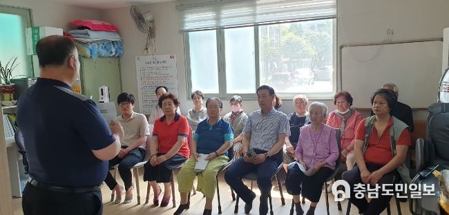 지난 13일 열린 부춘 영구임대아파트 찾아가는 생활안전 교육모습