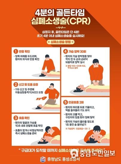홍성소방서, 생명을 살리는 기적! 심폐소생술 홍보