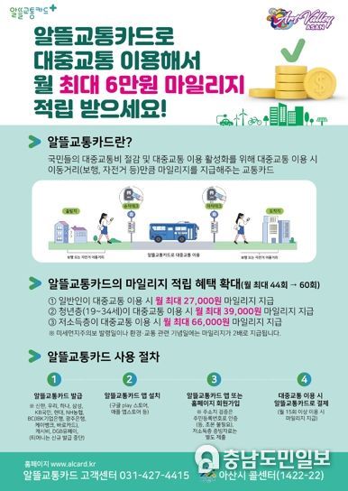 알뜰교통카드 홍보 전단지