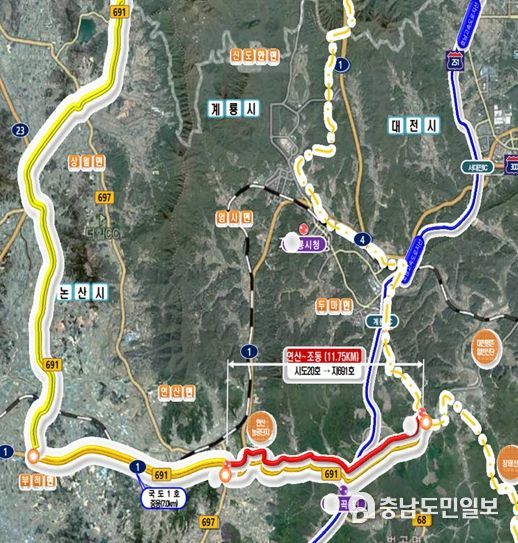 지방도 691호 위치도