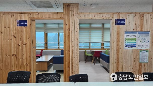 세종시 학교의 휴게시설 조성 모습