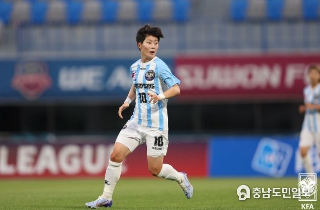 페널티킥 동점골을 기록한 창녕WFC 강태경.