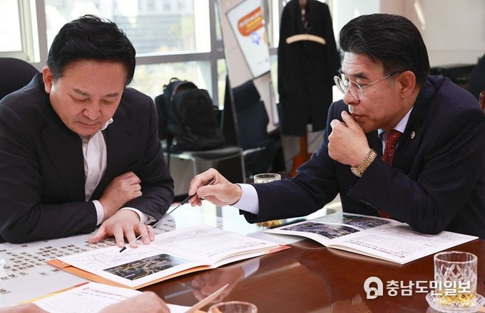 이응우 계룡시장, 원희룡 국토교통부 장관 만나 현안사업 건의