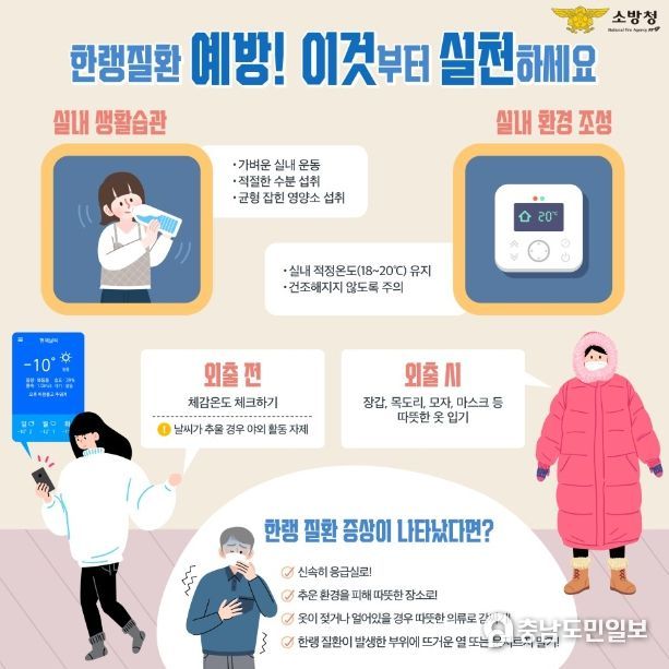 홍성소방서, 겨울철 한랭질환 주의 당부
