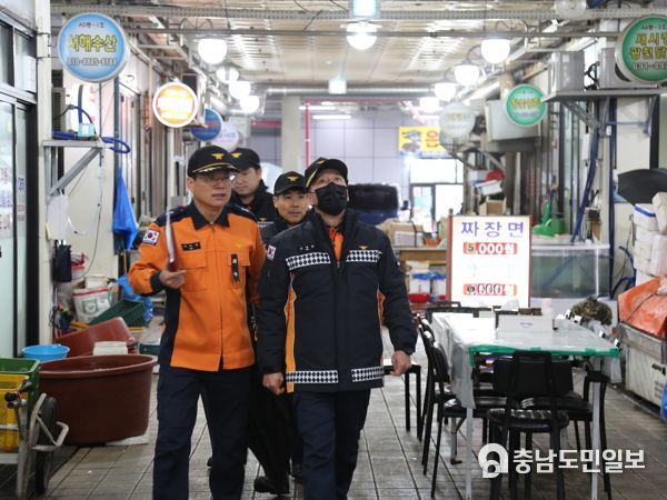 홍성소방서, 설 명절 대비 전통시장 현장 지도