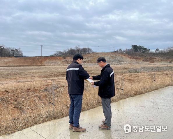 28일 오남동 산24-2번지 일원에서 진행된 토석(토사)채취 허가지 일제 점검