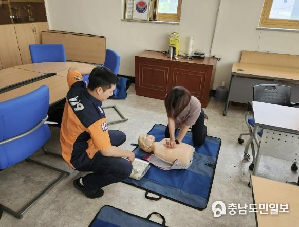 서산소방서, 신규 의용소방대원 임용 전 사전교육.