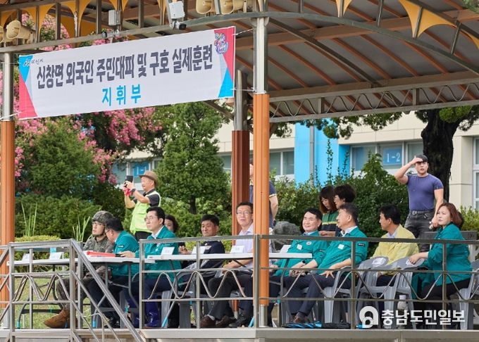 아산시 ‘2024년 을지연습’ 외국인 대피 구호 실제훈련 실시